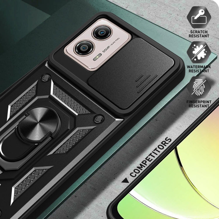 For Motorola Moto G53 / G13 / G23 5G Sliding Camera Cover Design TPU+PC Phone Case(Gold) - Motorola Cases by buy2fix | Online Shopping UK | buy2fix