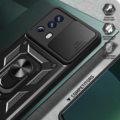For Xiaomi Civi 2 5G / 13 Lite Sliding Camera Cover Design TPU+PC Phone Case(Silver) - 13 Lite Cases by buy2fix | Online Shopping UK | buy2fix