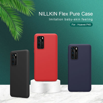 For Huawei P40 NILLKIN Feeling Series Shockproof Liquid Silicone Protective Case(Black) - Huawei Cases by NILLKIN | Online Shopping UK | buy2fix