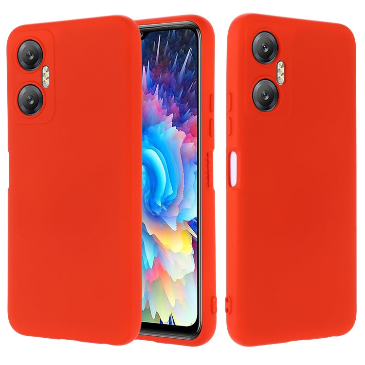 For Infinix Hot 20 5G Pure Color Liquid Silicone Shockproof Phone Case(Red) - Infinix Cases by buy2fix | Online Shopping UK | buy2fix