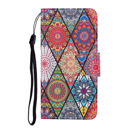 For Xiaomi Redmi 12C Colored Drawing Pattern Flip Leather Phone Case(Diamond Totem) - Xiaomi Cases by buy2fix | Online Shopping UK | buy2fix