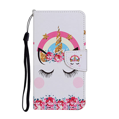 For Xiaomi Redmi Note 12 5G Global/Poco X5 Colored Drawing Pattern Flip Leather Phone Case(Crown Unicorn) - Note 12 Cases by buy2fix | Online Shopping UK | buy2fix