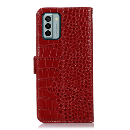 For Nokia G22 4G Crocodile Top Layer Cowhide Leather Phone Case(Red) - Nokia Cases by buy2fix | Online Shopping UK | buy2fix