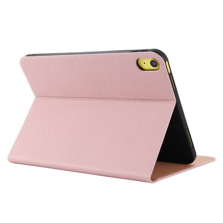 For iPad 10th Gen 10.9 2022 GEBEI Silk Texture Flip Tablet Leather Case(Rose Gold) - iPad 10th Gen 10.9 Cases by GEBEI | Online Shopping UK | buy2fix