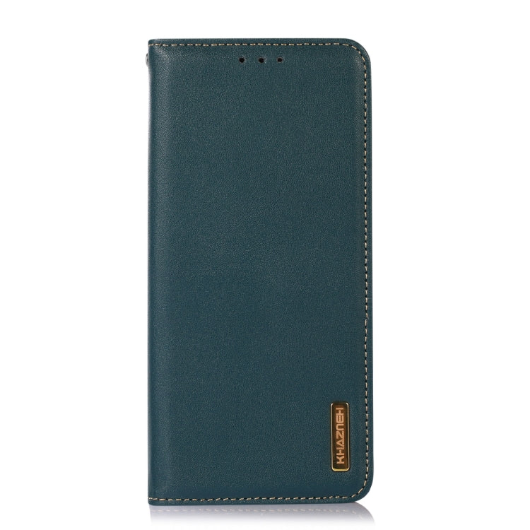 For Nokia C12 4G KHAZNEH Nappa Top Layer Cowhide Leather Phone Case(Green) - Nokia Cases by buy2fix | Online Shopping UK | buy2fix