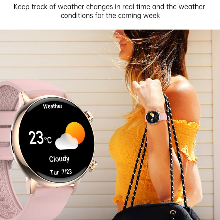 HK39 1.1 inch Smart Silicone Strap Watch Supports Bluetooth Call/Blood Oxygen Monitoring(Pink) - Smart Wear by buy2fix | Online Shopping UK | buy2fix