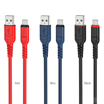 hoco X59 Victory 3A USB to USB-C / Type-C Charging Data Dable, Length:2m(Red) - USB-C & Type-C Cable by hoco | Online Shopping UK | buy2fix