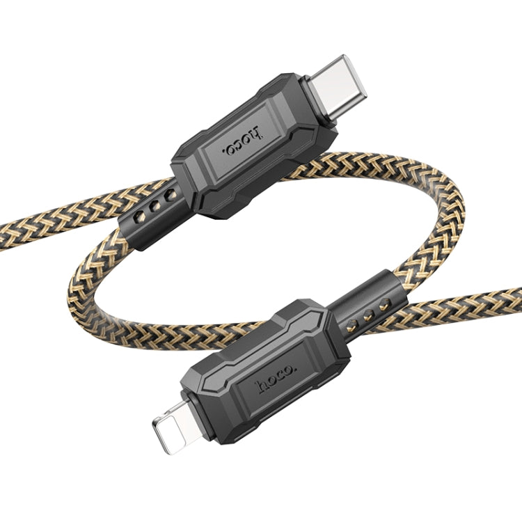 hoco X94 Leader PD 20W USB-C / Type-C to 8 Pin Charging Data Dable, Length:1m(Gold) - 2 in 1 Cable by hoco | Online Shopping UK | buy2fix