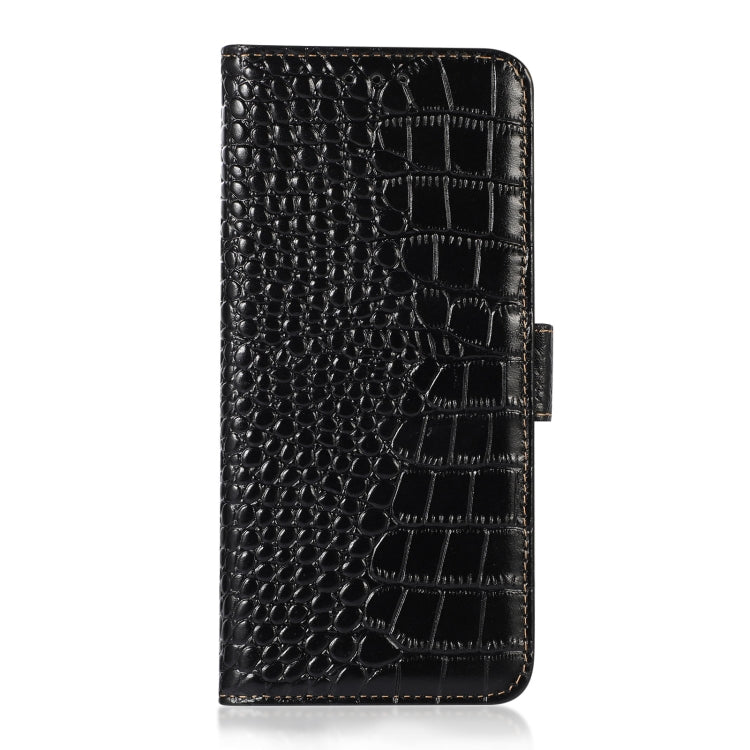 For Asus ROG Phone 7 Crocodile Top Layer Cowhide Leather Phone Case(Black) - ASUS Cases by buy2fix | Online Shopping UK | buy2fix