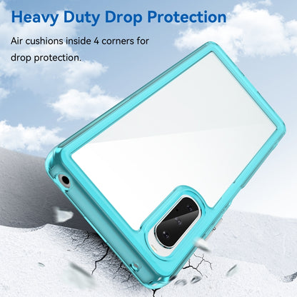 For Sony Xperia 10 V Colorful Series Acrylic + TPU Phone Case(Transparent Blue) - Sony Cases by buy2fix | Online Shopping UK | buy2fix