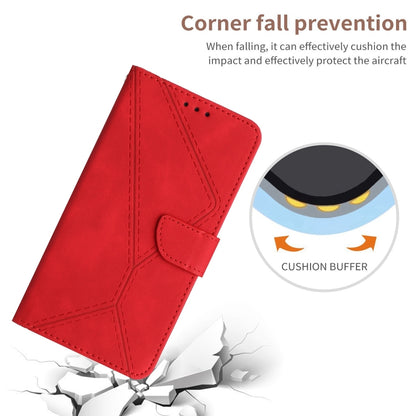 For Sony Xperia 10 III Stitching Embossed Leather Phone Case(Red) - Sony Cases by buy2fix | Online Shopping UK | buy2fix