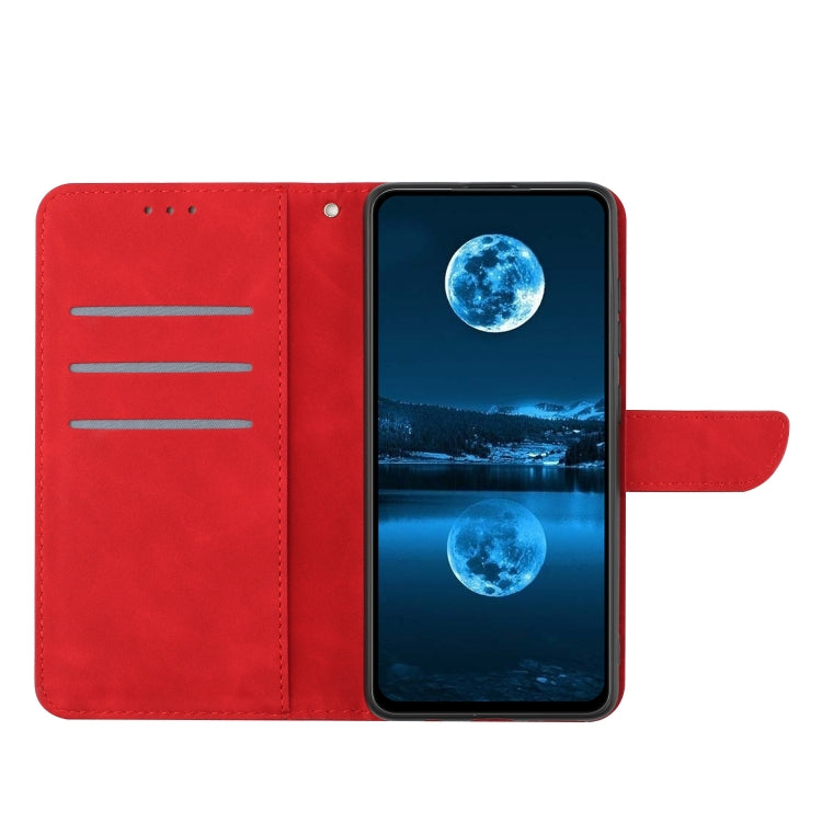 For Xiaomi Redmi Note 12 Pro+ Stitching Embossed Leather Phone Case(Red) - Note 12 Pro+ Cases by buy2fix | Online Shopping UK | buy2fix