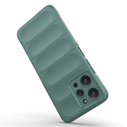 For Xiaomi Redmi 12 4G Magic Shield TPU + Flannel Phone Case(Dark Grey) - Xiaomi Cases by buy2fix | Online Shopping UK | buy2fix