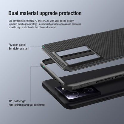 For Xiaomi Redmi K60 Ultra NILLKIN Frosted Shield Pro PC + TPU Phone Case(Black) - Xiaomi Cases by NILLKIN | Online Shopping UK | buy2fix