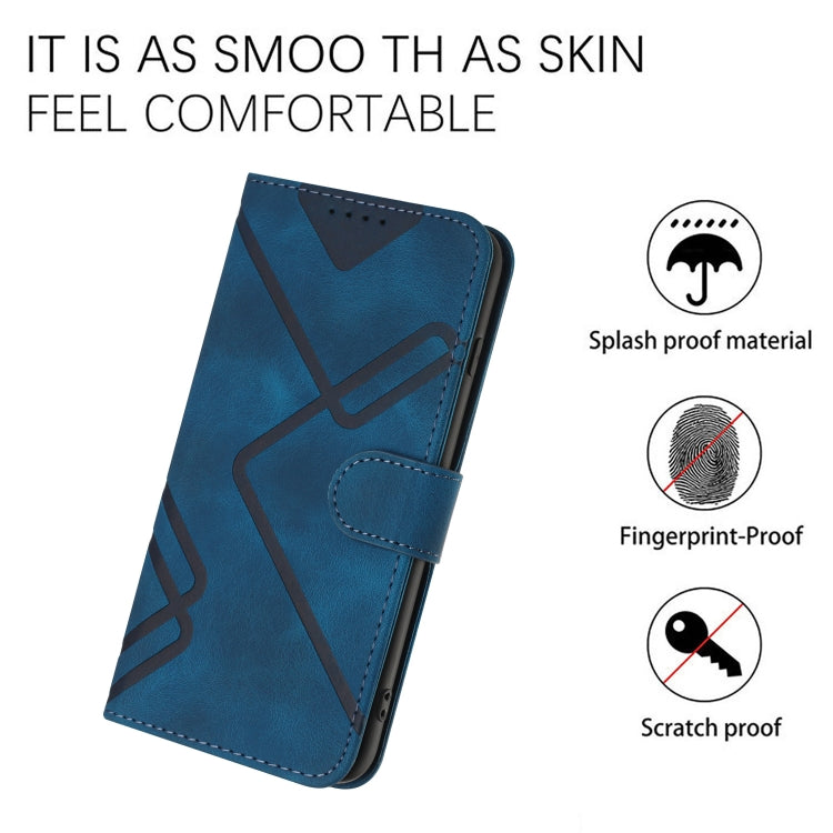 For Honor 70 Pro / 70 Pro+ Line Pattern Skin Feel Leather Phone Case(Royal Blue) - Honor Cases by buy2fix | Online Shopping UK | buy2fix