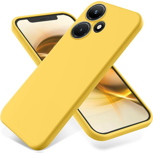 For Infinix Hot 30i Pure Color Liquid Silicone Shockproof Phone Case(Yellow) - Infinix Cases by buy2fix | Online Shopping UK | buy2fix