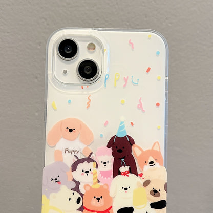 For iPhone 12 Pro Max IMD Cute Animal Pattern Phone Case(Dog) - iPhone 12 Pro Max Cases by buy2fix | Online Shopping UK | buy2fix