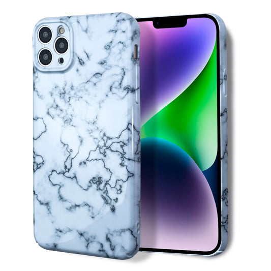 For iPhone 14 Pro Max Marble Pattern Phone Case(Green White) - iPhone 14 Pro Max Cases by buy2fix | Online Shopping UK | buy2fix