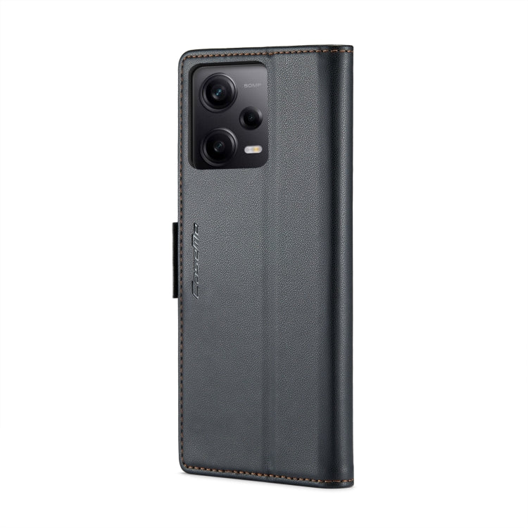 CaseMe 023 Butterfly Buckle Litchi Texture RFID Anti-theft Leather Phone Case For Xiaomi Poco X5 Pro 5G/Redmi Note 12 Pro 5G Global(Black) - Xiaomi Cases by CaseMe | Online Shopping UK | buy2fix