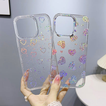 For iPhone 14 Pro Max Little Star Series Glitter Powder TPU Phone Case(Leopard Print) - iPhone 14 Pro Max Cases by buy2fix | Online Shopping UK | buy2fix