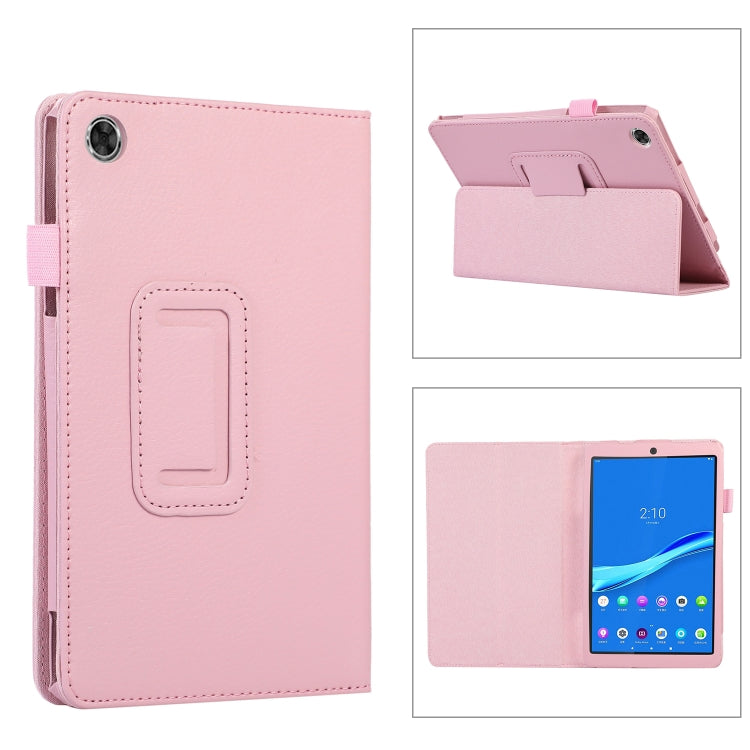 For Lenovo Tab M8 4th Gen Litchi Texture Leather Tablet Case(Pink) - For Lenovo by buy2fix | Online Shopping UK | buy2fix