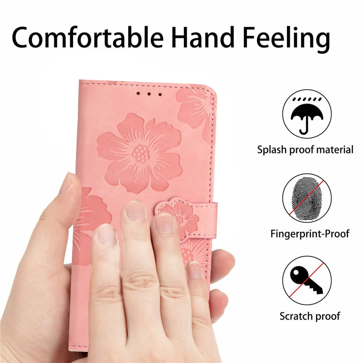 For Xiaomi 11T / 11T Pro Flower Embossing Pattern Leather Phone Case(Pink) - Xiaomi Cases by buy2fix | Online Shopping UK | buy2fix