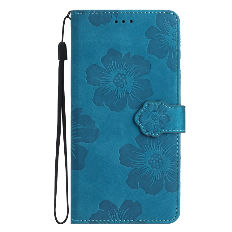 For Xiaomi Redmi 9 Flower Embossing Pattern Leather Phone Case(Blue) - Xiaomi Cases by buy2fix | Online Shopping UK | buy2fix