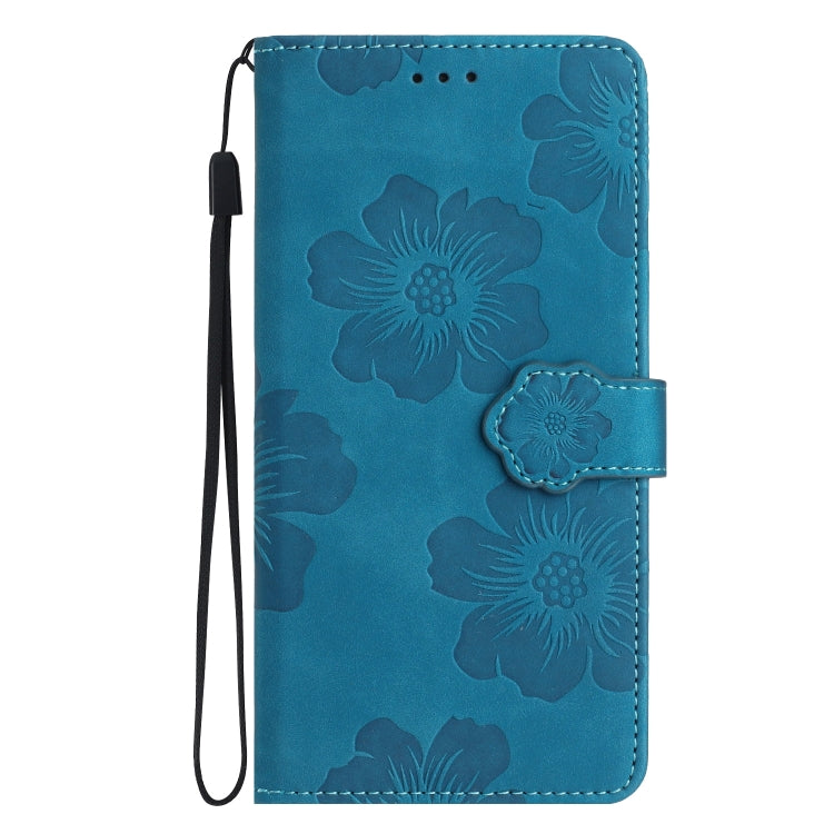 For Xiaomi Redmi 10 2022 Flower Embossing Pattern Leather Phone Case(Blue) - Xiaomi Cases by buy2fix | Online Shopping UK | buy2fix