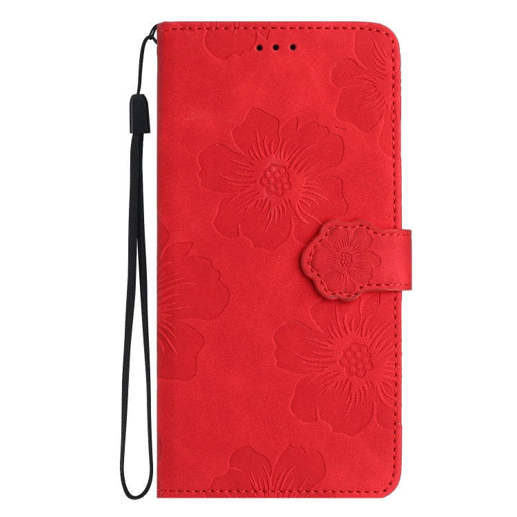 For Xiaomi Redmi Note 8T Flower Embossing Pattern Leather Phone Case(Red) - Xiaomi Cases by buy2fix | Online Shopping UK | buy2fix