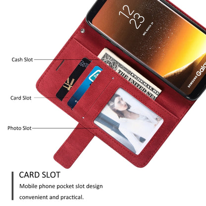 For Samsung Galaxy S8 Skin Feel Splicing Horizontal Flip Leather Case with Holder & Card Slots & Wallet & Photo Frame(Red) - Samsung Accessories by buy2fix | Online Shopping UK | buy2fix