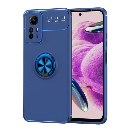 For Xiaomi Redmi Note 12S Metal Ring Holder TPU Phone Case(Blue) - Xiaomi Cases by buy2fix | Online Shopping UK | buy2fix