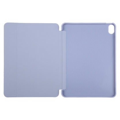 For iPad 10.9 2022 / Air 5 / Air 4 GEBEI 3-folding Holder Shockproof Flip Leather Tablet Case(Light Purple) - iPad 10th Gen 10.9 Cases by GEBEI | Online Shopping UK | buy2fix