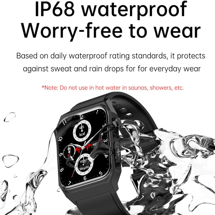 E530 1.91 inch IP68 Waterproof Silicone Band Smart Watch Supports ECG / Non-invasive Blood Sugar(Blue) - Smart Watches by buy2fix | Online Shopping UK | buy2fix