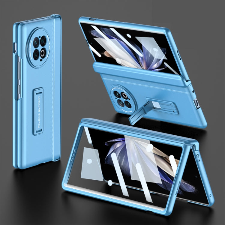 For vivo X Fold2 GKK Integrated Fold Hinge Full Coverage Phone Case with Holder(Blue) - vivo Cases by GKK | Online Shopping UK | buy2fix