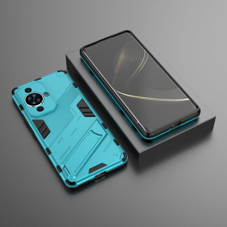 For Huawei nova 11 Pro 4G Punk Armor 2 in 1 PC + TPU Phone Case with Holder(Blue) - Huawei Cases by buy2fix | Online Shopping UK | buy2fix