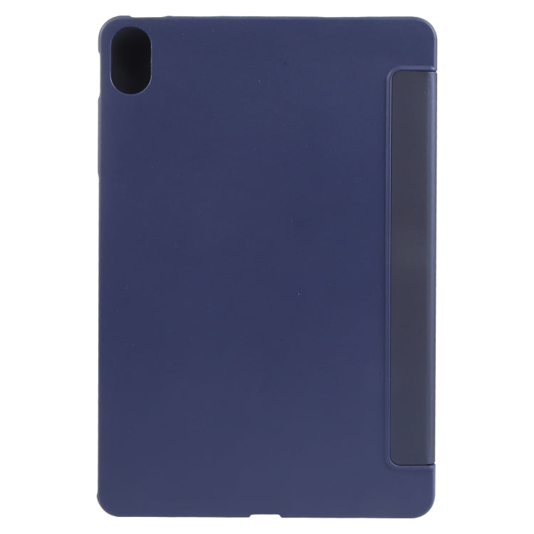 For Huawei MatePad 11 2023 GEBEI 3-folding Holder Shockproof Flip Leather Tablet Case(Dark Blue) - Huawei by GEBEI | Online Shopping UK | buy2fix