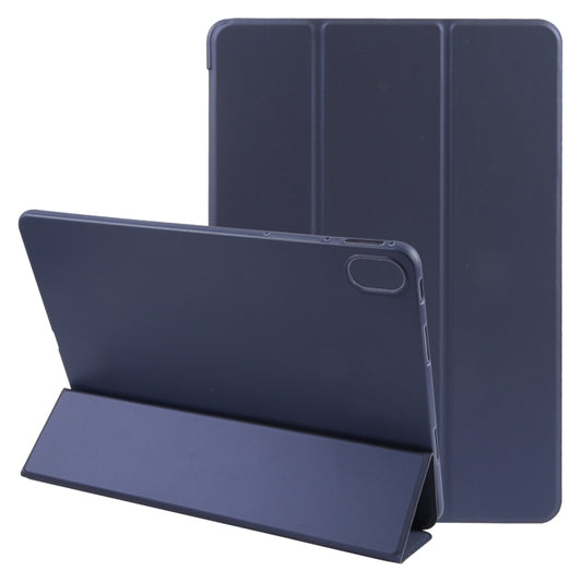 For Huawei MatePad Air 11.5 GEBEI 3-folding Holder Shockproof Flip Leather Tablet Case(Dark Blue) - Huawei by GEBEI | Online Shopping UK | buy2fix