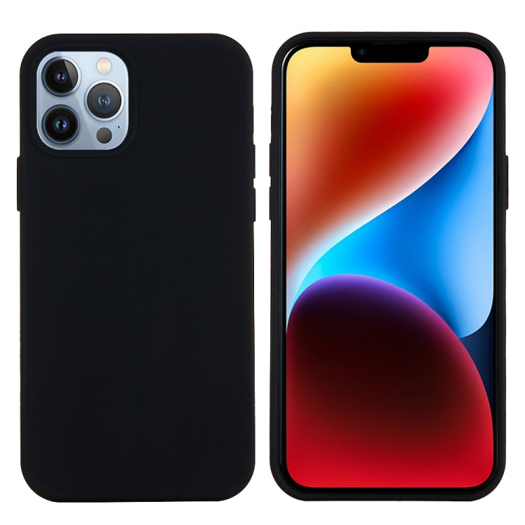 For iPhone 15 Pro Solid Color Silicone Phone Case(Black) - iPhone 15 Pro Cases by buy2fix | Online Shopping UK | buy2fix