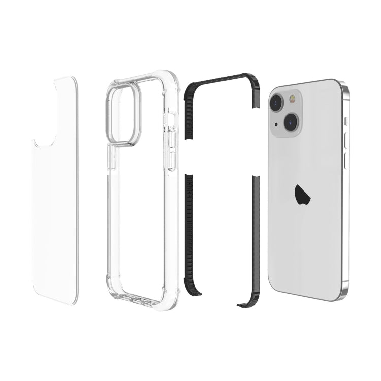 For iPhone 15 Plus Four-corner Shockproof TPU + Acrylic Phone Case(Black + Transparent) - iPhone 15 Plus Cases by buy2fix | Online Shopping UK | buy2fix