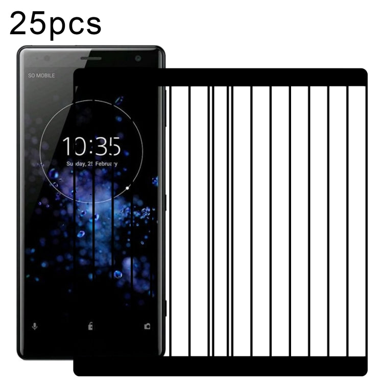 For Sony Xperia XZ2 25pcs 3D Curved Edge Full Screen Tempered Glass Film - Sony Tempered Glass by buy2fix | Online Shopping UK | buy2fix