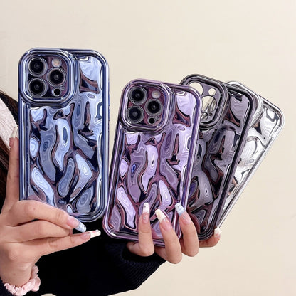 For iPhone 13 Electroplating Meteorite Texture TPU Phone Case(Purple) - iPhone 13 Cases by buy2fix | Online Shopping UK | buy2fix