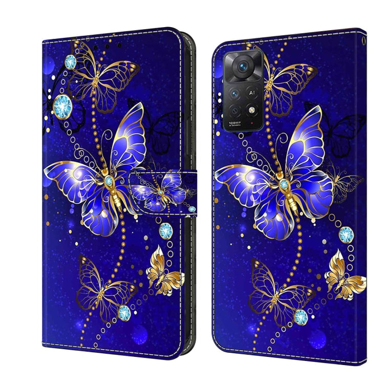 For Xiaomi Redmi Note 11 Pro 5G / 4G Global Crystal 3D Shockproof Protective Leather Phone Case(Diamond Butterfly) - Xiaomi Cases by buy2fix | Online Shopping UK | buy2fix