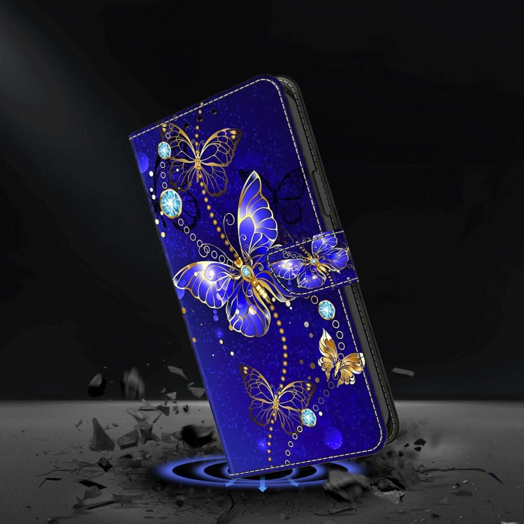 For Xiaomi Redmi 11A 4G / Redmi 12C Global Crystal 3D Shockproof Protective Leather Phone Case(Diamond Butterfly) - Xiaomi Cases by buy2fix | Online Shopping UK | buy2fix