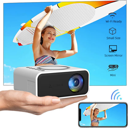 T300S 320x240 24ANSI Lumens Mini LCD Projector Supports Wired & Wireless Same Screen, Specification:US Plug(White) - Mini Projector by buy2fix | Online Shopping UK | buy2fix