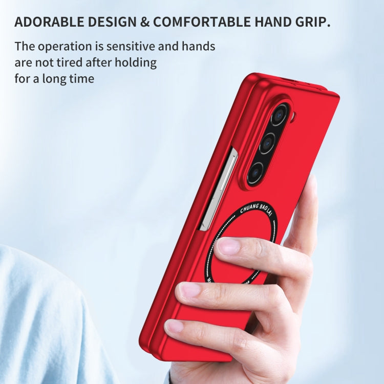 For Samsung Galaxy Z Fold5 Magsafe Magnetic Folding PC Phone Case(Red) - Galaxy Z Fold5 Cases by buy2fix | Online Shopping UK | buy2fix