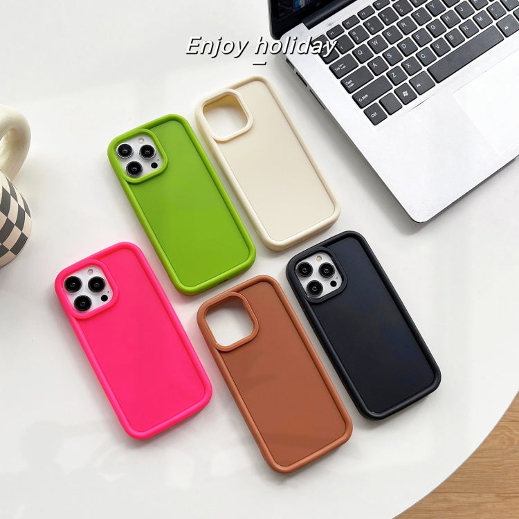 For iPhone XR Shockproof Frame Frosted TPU Phone Case(Beige) - More iPhone Cases by buy2fix | Online Shopping UK | buy2fix