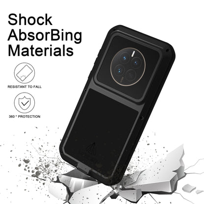 For Huawei Mate 50 LOVE MEI POWERFUL Metal Shockproof Life Waterproof Dustproof Phone Case(Silver) - Huawei Cases by LOVE MEI | Online Shopping UK | buy2fix