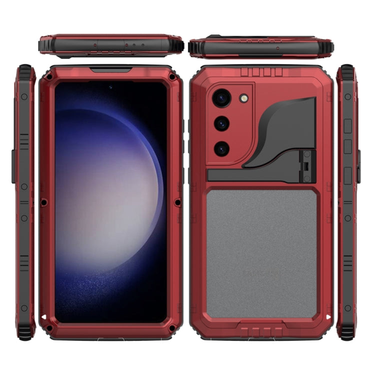 For Samsung Galaxy S23+ 5G RedPepper Wolf 360 Full Body Rugged IP68 Waterproof Phone Case(Red) - Galaxy S23+ 5G Cases by RedPepper | Online Shopping UK | buy2fix