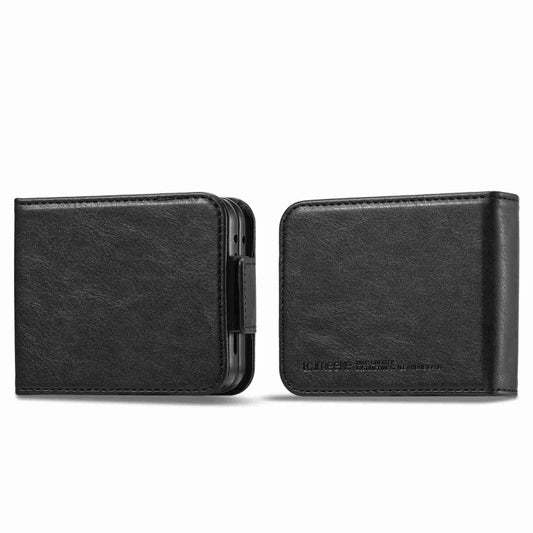 For Samsung Galaxy Z Flip5 LC.IMEEKE RFID Anti-theft Leather Phone Case(Black) - Galaxy Z Flip5 Cases by LC.IMEEKE | Online Shopping UK | buy2fix
