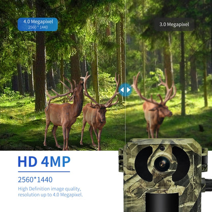 ESCAM QF380 4MP Network Solar PIR Alert Smart Wildlife Hunting Camera, 4G:EU Version(Camouflage) - Hunting Cameras by ESCAM | Online Shopping UK | buy2fix